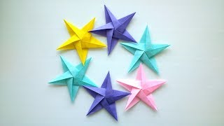 How to make Origami Star  Origami Easy [upl. by Aihsit148]