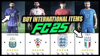 How to Buy International Badges amp Kits in FC 25 Ultimate Team [upl. by Lonee816]