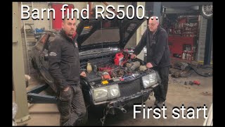 Sierra Cosworth Rs500 Barn find Part2 First look underneath and we start the engine [upl. by Nahrut]