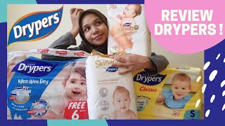 Review Drypers  Classic WeeWee Dry Touch Skinature  Diapers Review Malaysia [upl. by Oman]