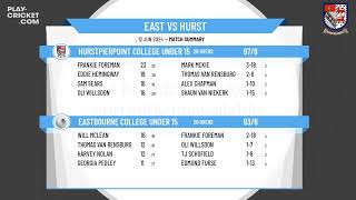 Eastbourne College Under 15 v Hurstpierpoint College Under 15 [upl. by Ardith]