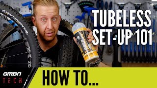 Mountain Bike Tubeless Tyre Set Up 101  GMBN How To [upl. by Lokcin]