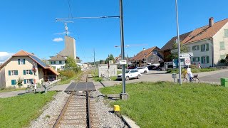 ★ 4K 🇨🇭 Lyss  Büren an der Aare cab ride Switzerland 092022 Führerstandsmitfahrt [upl. by Marti]