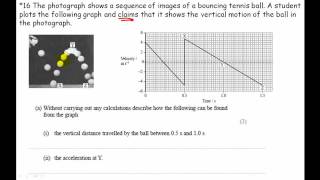 Alevel physics Velocity time graph question 2010 Q16 [upl. by Edea610]