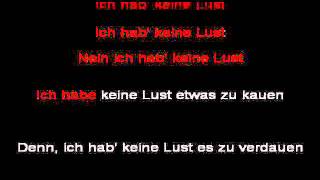 Rammstein  Keine Lust instrumental with lyrics [upl. by Rowen186]