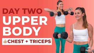 Build 30 Day 2 30Minute Arm Workout Chest and Triceps [upl. by Hanna506]