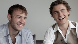 Emory Cohen amp Callan McAuliffe interview Beneath the Harvest Sky [upl. by Raffaello]