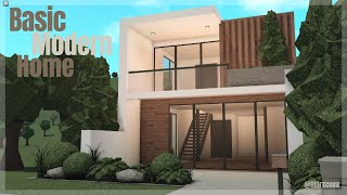 Basic Modern Home  Bloxburg Speedbuild  Grxceea [upl. by Esialb]