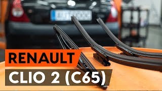 Comment remplacer des essuieglaces sur RENAULT CLIO 2 C65 TUTORIEL AUTODOC [upl. by Oniuqa]