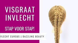 VISSENGRAAT VLECHT INGEVLOCHTEN  HOE DOE JE DAT  Vlecht Cursus Dazzling Beauty deel 5 [upl. by Gapin53]