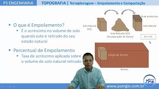 ENGENHARIA TOPOGRAFIA AGRIMENSURA TERRAPLENAGEM Corte e Aterro Empolamento e Compactação [upl. by Arah]