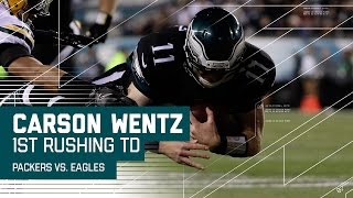 Carson Wentz Hits GreenBeckham then Rushes for First Career TD  Packers vs Eagles  NFL [upl. by Anelec819]