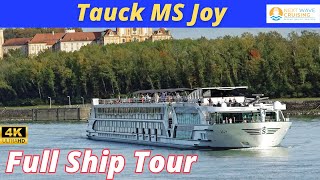 TAUCK ms JOY  Full Ship Tour  Common Areas  4K [upl. by Oirevlis840]