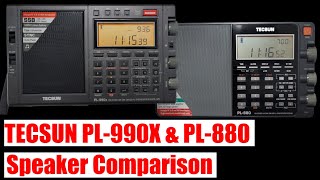 4K video Tecsun PL990X and PL880 Internal speaker comparison [upl. by Safir]