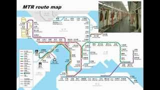 Hong Kong MTR route map  animated [upl. by Arodnap]