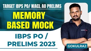 TARGET IBPS PONIACL AO PRELIMS  MEMORY BASED MOCK  IBPS POPRELIMS 2023  GOKUL SIR [upl. by Culbertson]