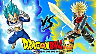 Vegeta ssj blue vs Trunks Fight in Dragons ball Super 💀 [upl. by Neerahs]