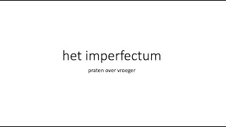 imperfectum  theorie NT2  B1 2122 nederlands learndutch leernederlands nt2 [upl. by Nyleaj]