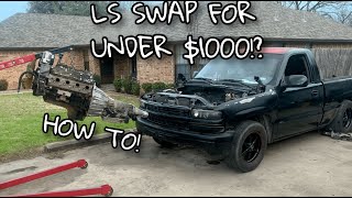 HOW TO LS SWAP A NBS SILVERADO [upl. by Salzhauer]