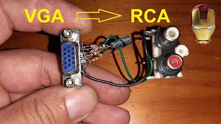 Conector VGA para RCA Circuito Caseiro🛠️ Mãos a Massa [upl. by Bondy631]