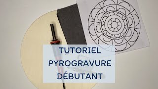 Pyrogravure sur rondelle de bois  Tutoriel pour débutant partie 1 [upl. by Natsuj]