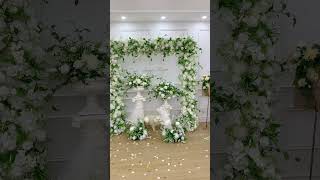 White Series With Greenery Wedding Backdrop Frame Decor Floral Arrangementdiy flower wedding [upl. by Friedrich]