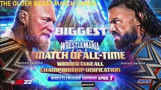 WWE WrestleMania 38 Official and Full Match Card [upl. by Jaan665]