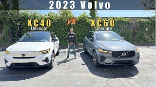 Volvo XC40 Vs XC60  A Comprehensive Comparison Of 2023 Ultimate Trims  Vagabond Builds [upl. by Sisi132]