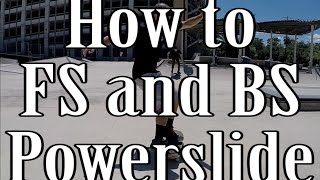 How to Frontside and Backside Powerslide on a Skateboard Flatground and Hill Bomb Tutorial [upl. by Entwistle]