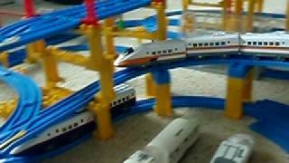 PLARAIL Automatic Switch Track  take 2 Shinkansens [upl. by Kirred]