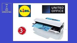 United Office Laminator ULGD 350 A1 UNBOXING Lidl A4 80 125 microns 3 min [upl. by Riem]