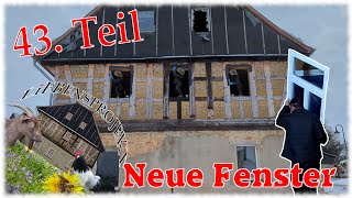 Neue Fenster im Fachwerk  Wie man Fenster ins Fachwerk einbauen kann  43 Projekt Fachwerkhaus [upl. by Ixel]