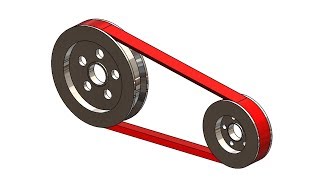 ⚡SOLIDWORKS TUTORIAL 23  Design a V belt and pulley assembly with motion analysis in solidworks [upl. by Zetnwahs]