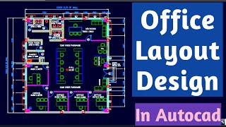 Office Layout Design II Office Drawing in Autocad II Small Design [upl. by Wistrup]