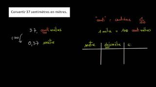 Convertir des centimètres en mètres [upl. by Clements280]