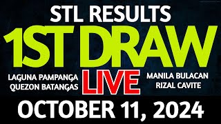 Stl Result Today 1st draw October 11 2024 STL Batangas Live [upl. by Ettevey]