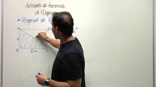 Minuto Saber Prof Xanchão  Teorema de pitágoras  Diagonal do retângulo [upl. by Linis]