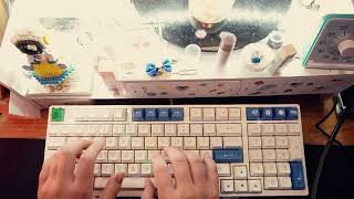 Lubed and Filmed Neapolitan Ice Cream Switches Mechanical Keyboard Typing ASMR No Talking [upl. by Coriss]