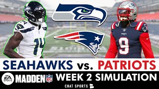 Seahawks vs Patriots Simulation Watch Party For NFL Season  Seahawks Week 2 Madden 25 Rosters [upl. by Belier]