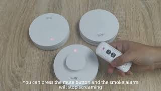 How to Turn the CPVAN SM11R Interlinked Smoke Alarms Off after its Triggered [upl. by Ennalyrehc]