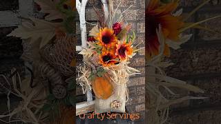 Rustic Burlap Bag and Wood Slice Pumpkin Fall Floral falldiys diy diycrafts [upl. by Donnell]