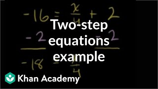 Example twostep equation with numerator x  Linear equations  Algebra I  Khan Academy [upl. by Bannon]