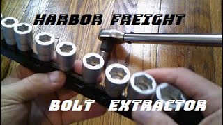 Harbor Freight Bolt Extractor Socket Set Review See How They Work [upl. by Colwell299]