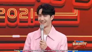 Eng Sub Wang Yibo CCTV spring festival gala interview 2021王一博 [upl. by Kcirdef]