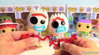 Unboxing Toy Story 4 Funko Pops Forky Woody Bo Peep [upl. by Eel]