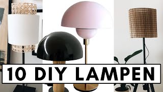 10 DIY Lampen Ideen mit Anleitung zum Nachmachen  Stehleuchten Flower PotLampe und viele mehr [upl. by Inafit152]