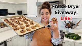 Harvest Right Giveaway Announcement LIVE also Browned Butter Zucchini Chocolate Chip Cookies [upl. by Monie]