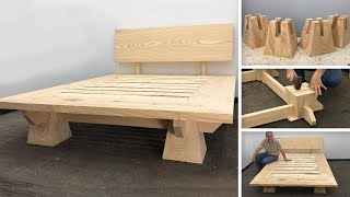 Cama de Madera Moderna Muy Fácil De hacer  Tutorial de Carpintería [upl. by Eiramlirpa]