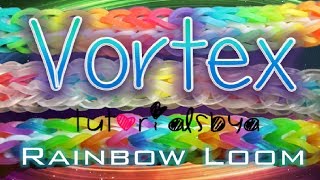 NEW Vortex RAINBOW LOOM Bracelet Tutorial [upl. by Eseela173]