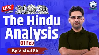 The Hindu Analysis  The Hindu Analysis for All Banking Exams  1 February  By Vishal Sir kgs [upl. by Sirak573]